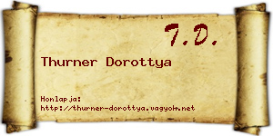 Thurner Dorottya névjegykártya